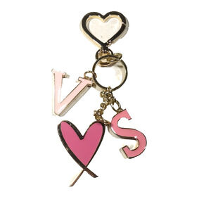 Victoria Secret Keychain Purse Clip Pink Gold Tone Love Romance